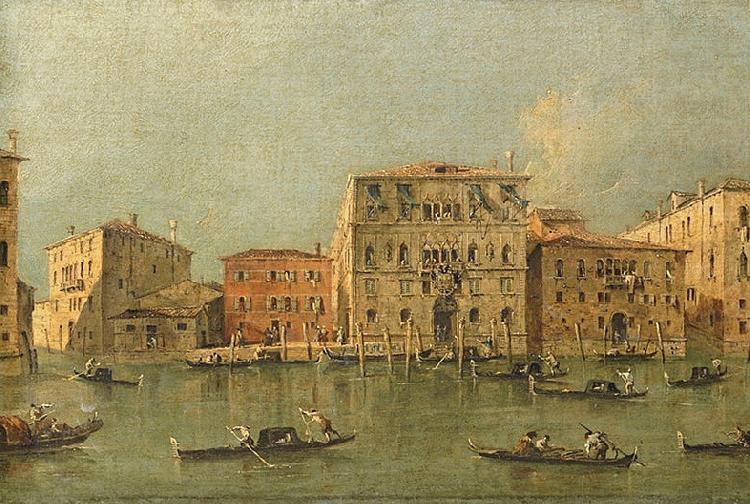 View of the Palazzo Loredan dell'Ambasciatore on the Grand Canal, Francesco Guardi